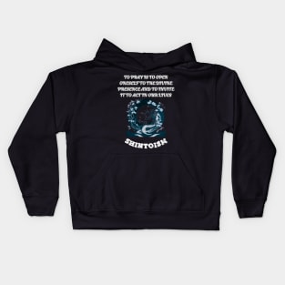 Shintoism, To Pray Is To Open Oneself To The Divine Presence And To Invite It To Act In Our Lives Kids Hoodie